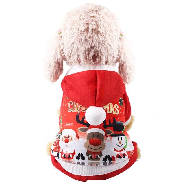 Christmas Pet Dog Clothes - Soft Velvet Four-legs Hoodies Outfit For Small Dogs Chihuahua Pug Sweater (W2)(W4)(F69)