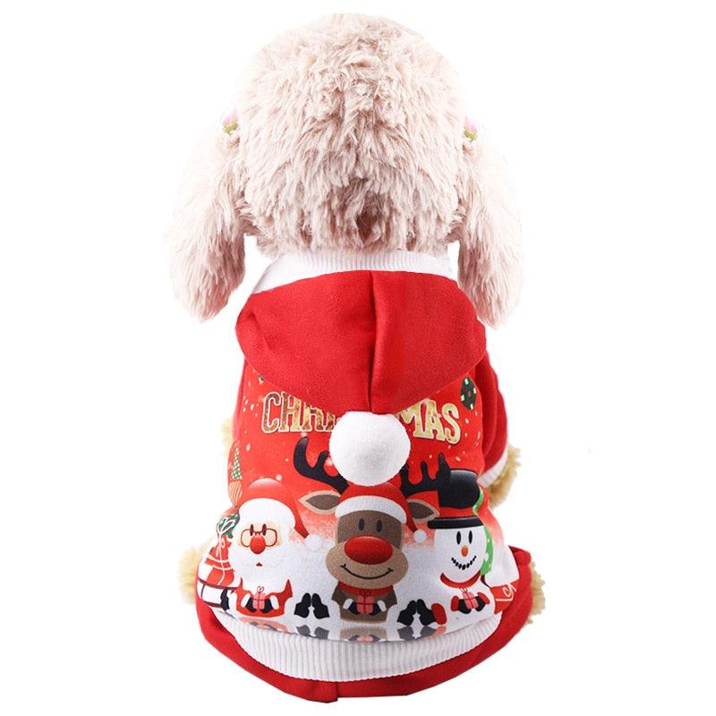 Christmas Pet Dog Clothes - Soft Velvet Four-legs Hoodies Outfit For Small Dogs Chihuahua Pug Sweater (W2)(W4)(F69)
