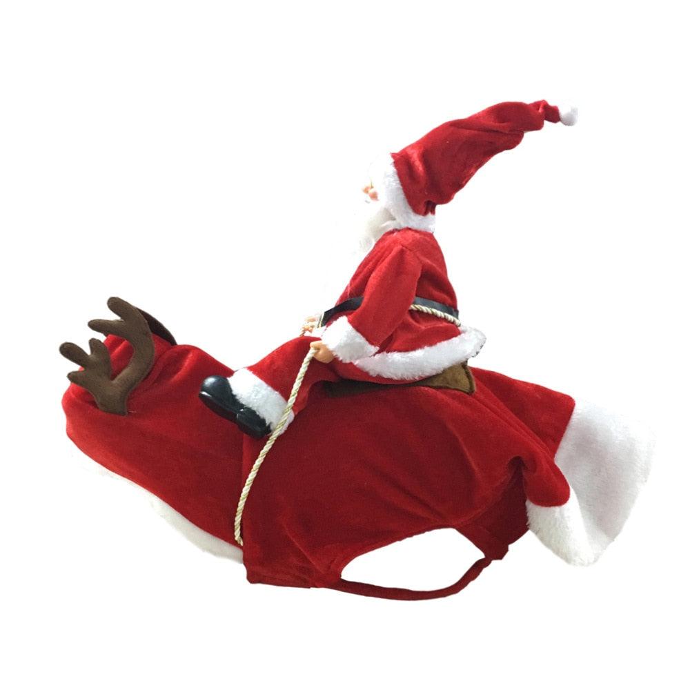 Christmas Pet Dog Dressing Up Clothes - Funny Santa Claus Costume For Dogs - Winter Warm Dog Coat (D69)(W7)(W1)(W4)