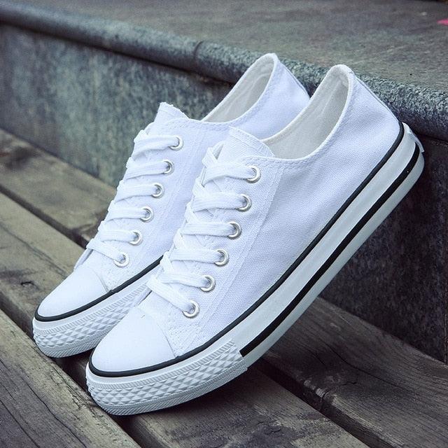 Classic Men Canvas Shoes - Low High Upper Lace-up Casual Sneakers (D12)(MSC3)