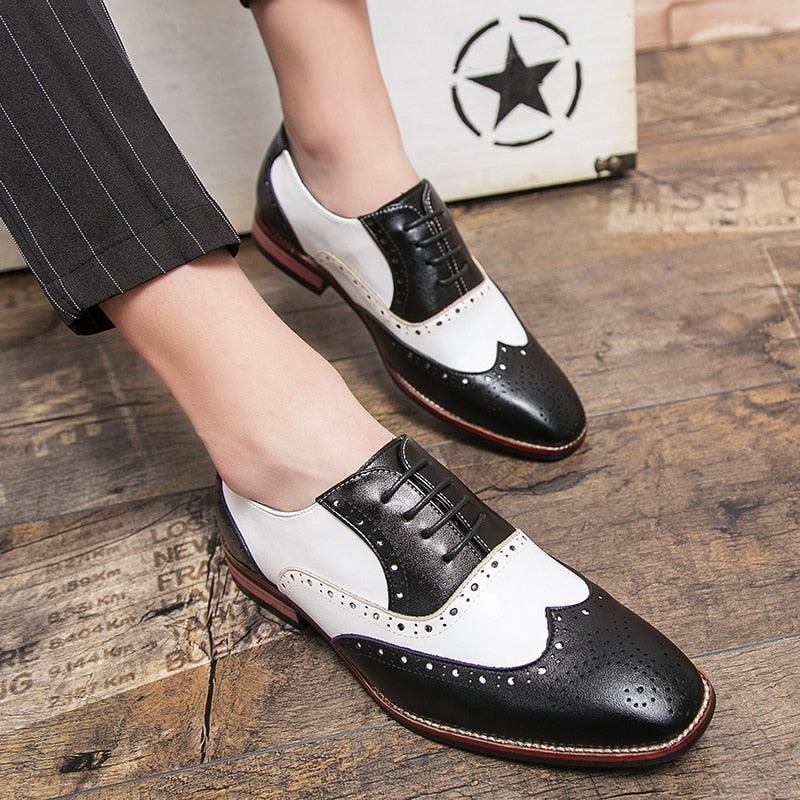 Classic Men's Dress Shoes - Handmade Leather Men's Shoes - Comfortable Breathable Business Shoes (MSF1)(MSF4)(MSC4)(MSC1)(F14)