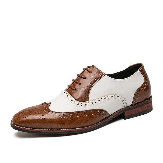 Classic Men's Dress Shoes - Handmade Leather Men's Shoes - Comfortable Breathable Business Shoes (MSF1)(MSF4)(MSC4)(MSC1)(F14)
