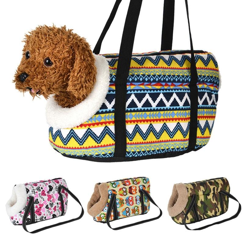 Classic Pet Carrier - Small Dogs Cozy Soft Puppy Cat Dog Bags -Outdoor Travel Pet Sling Bag (5LT1)