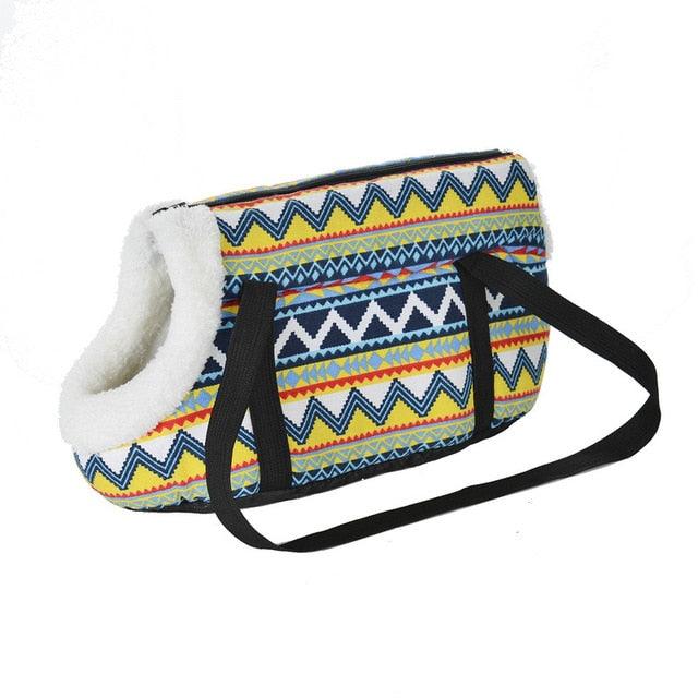 Classic Pet Carrier - Small Dogs Cozy Soft Puppy Cat Dog Bags -Outdoor Travel Pet Sling Bag (5LT1)