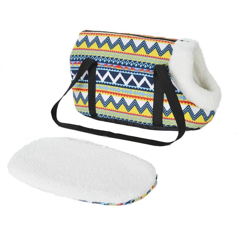 Classic Pet Carrier - Small Dogs Cozy Soft Puppy Cat Dog Bags -Outdoor Travel Pet Sling Bag (5LT1)