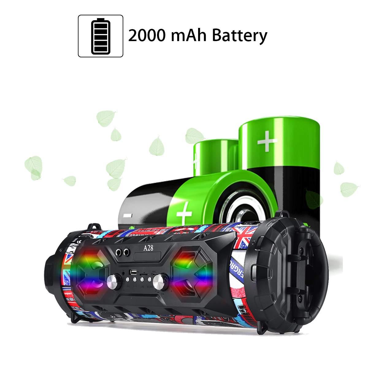 Colorful LED Light Portable bluetooth Speaker - Powerful Wireless Outdoor Speaker (HA3)(HA)(1U57)