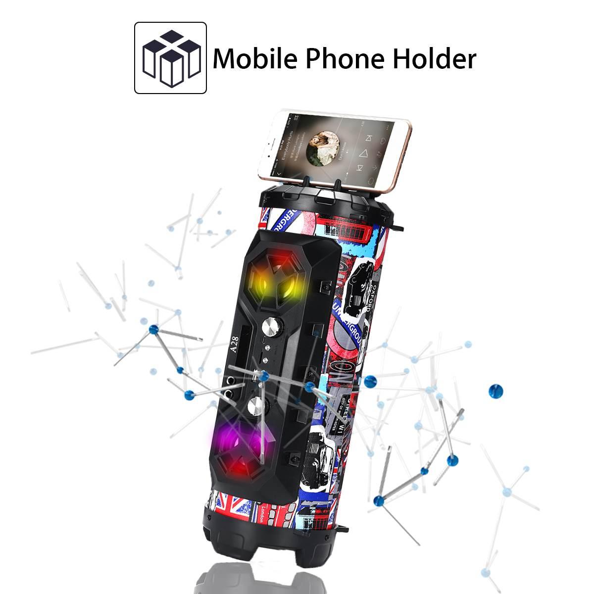 Colorful LED Light Portable bluetooth Speaker - Powerful Wireless Outdoor Speaker (HA3)(HA)(1U57)