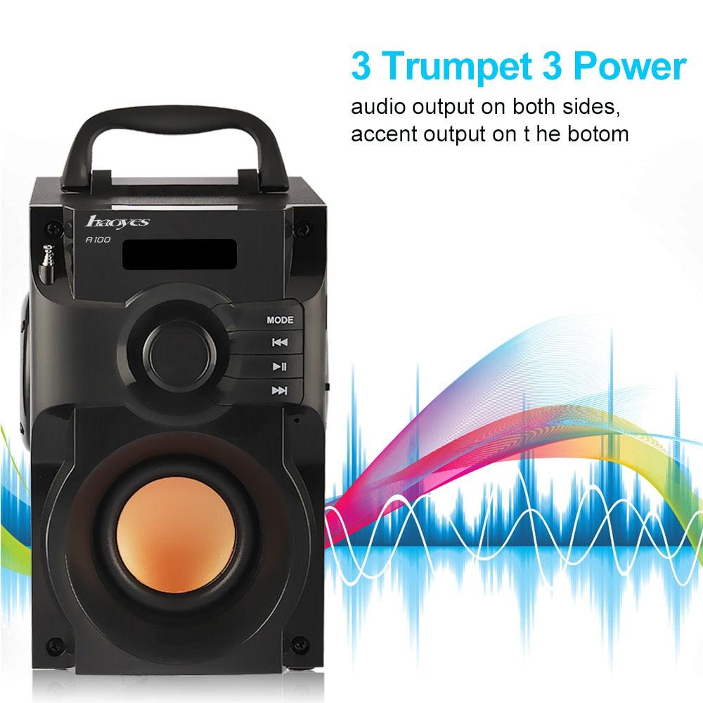 Column Bluetooth Music Subwoofer -Wireless Speakers - Support FM Radio TF AUX USB (HA5)(HA)(F57)