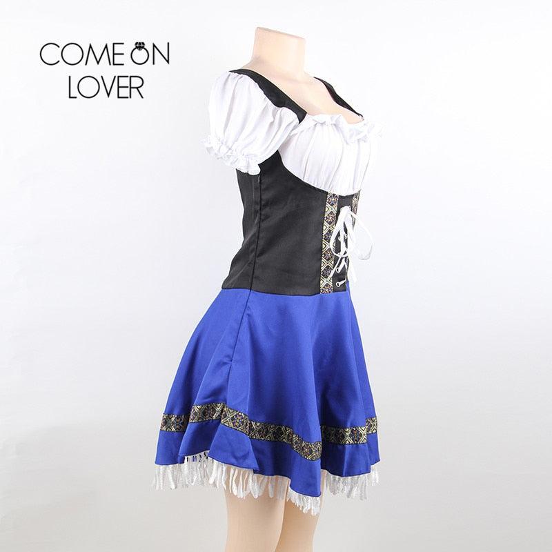 Amazing German Beer Girl Costume Dress - Plus Size - Maid Lingerie - Costume Sexy Femme Dress (TSL2)(F29)