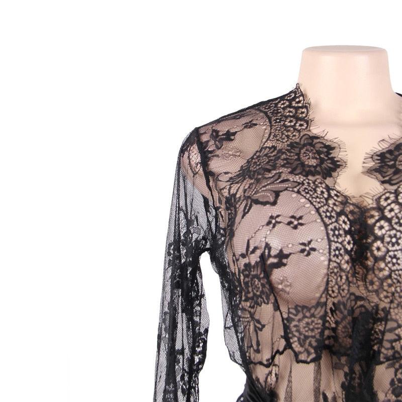 Sexy Women's Lingerie - Women Plus Size Nightwear - Black Lace Sexy Costume Erotic (D29)(TSL1)(TSL2)