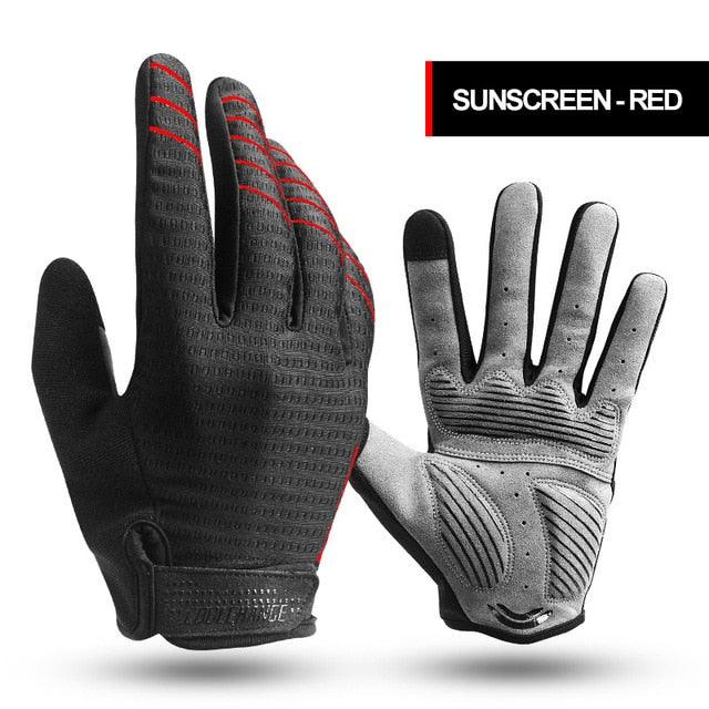 Great Men's Cycling Gloves - Long Finger Gel Pad Sport MTB Bike Touch Screen Bicycle Full Finger Glove (4AC1)(F103)