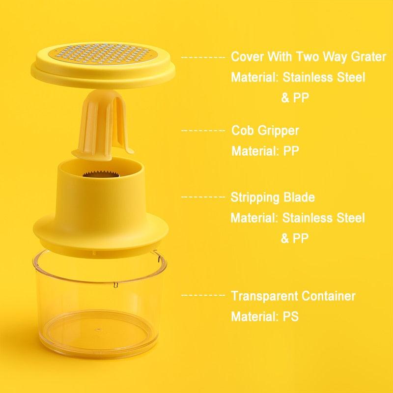 Corn Stripper Orange Citrus Squeezer Multifunction Grater Latest Cob Cutter Remove Cooking Gadget (AK3)(1U61)