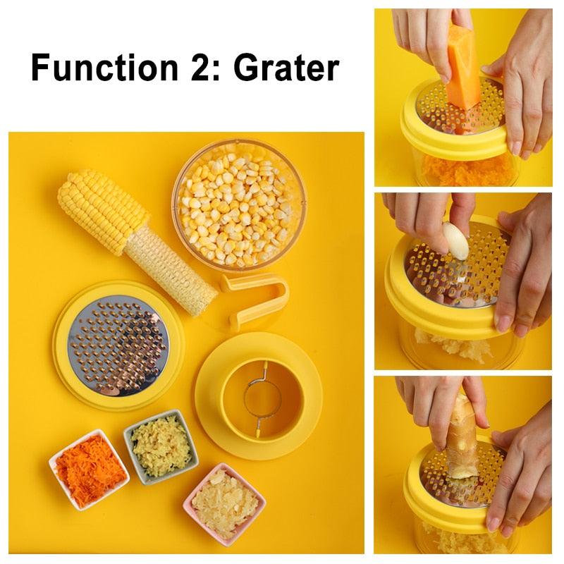Corn Stripper Orange Citrus Squeezer Multifunction Grater Latest Cob Cutter Remove Cooking Gadget (AK3)(1U61)