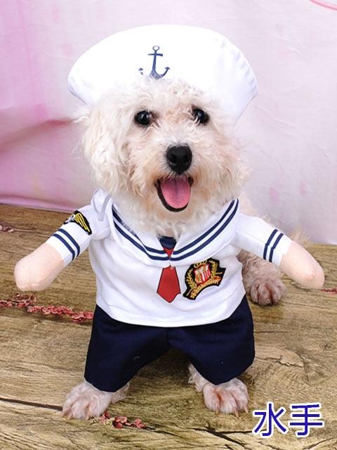 Cosplay Dog Clothes For Small Dogs - Winter French Bulldog Jacket Standing Cartoon Dog Halloween Costume (W7)
