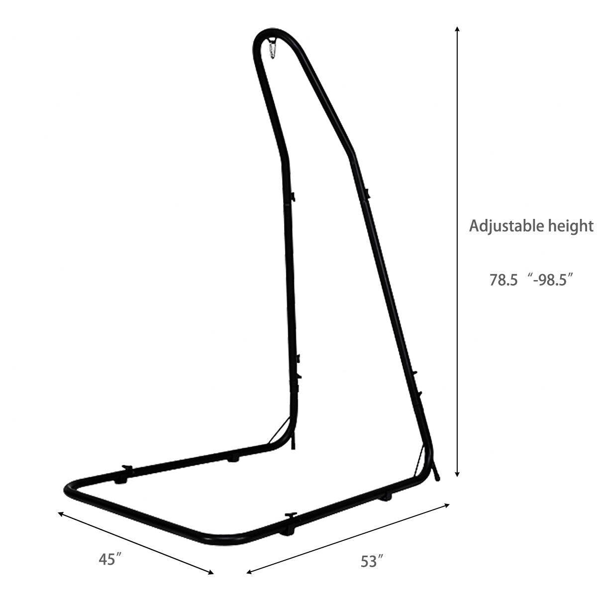 Adjustable Hammock Chair Stand For Hammocks Swings & Hanging Chairs Steel Frame (FW2)(1U67)