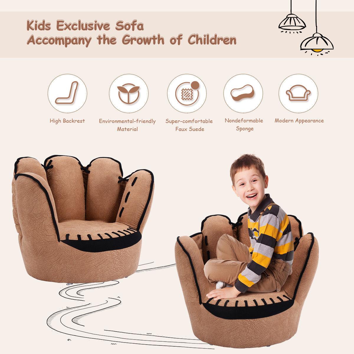 Kids Sofa Five Finger Armrest Chair Couch Children Living Room Toddler Gift (D67)(FW2)(1U67)