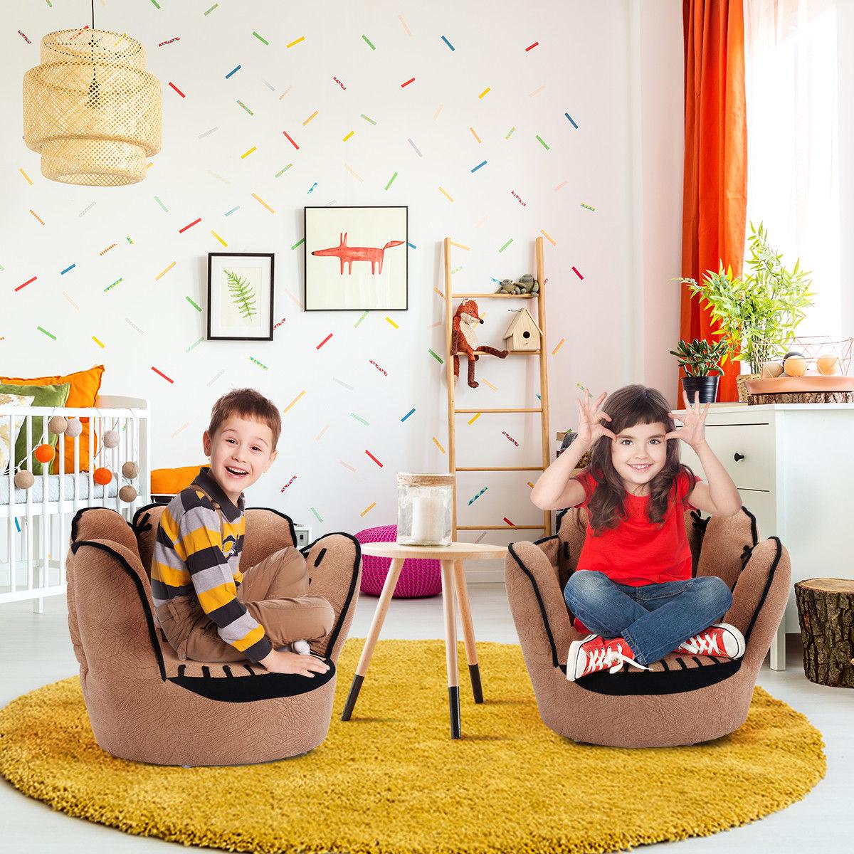 Kids Sofa Five Finger Armrest Chair Couch Children Living Room Toddler Gift (D67)(FW2)(1U67)