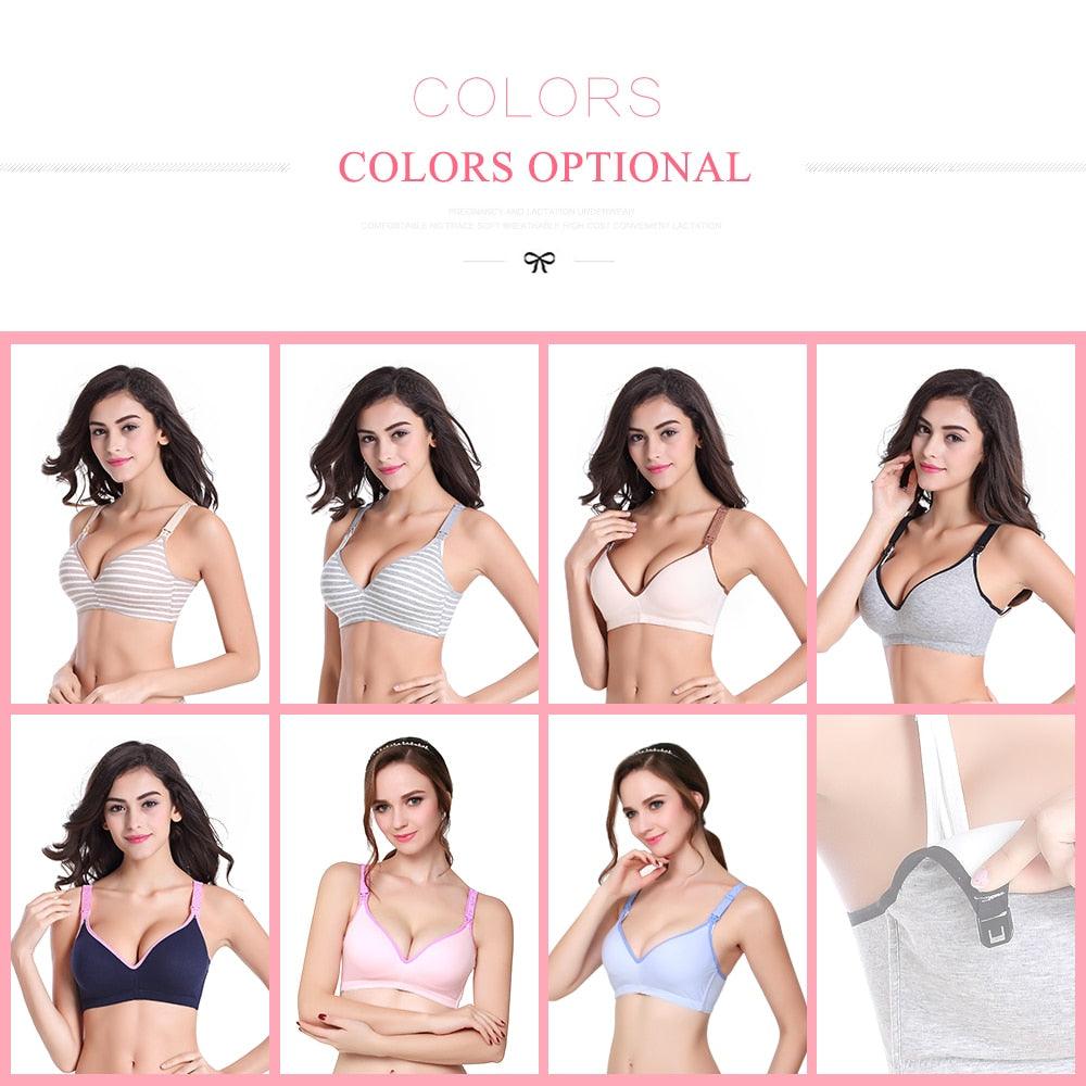 Cotton Maternity Nursing Bras Set - Pregnancy Women Underwear - Breast Feeding Bra (3Z2)(7Z2)(F6)