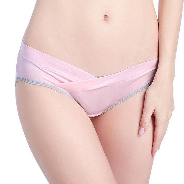 Sexy Cotton Maternity Underwear - U-Shaped - Low Waist Pregnancy Briefs - Pregnant Women Plus Size Panties (2U6)