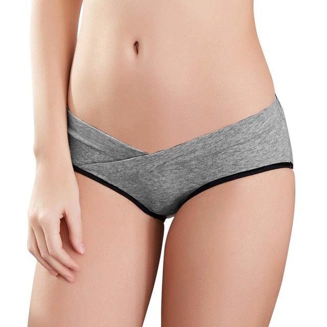 Sexy Cotton Maternity Underwear - U-Shaped - Low Waist Pregnancy Briefs - Pregnant Women Plus Size Panties (2U6)