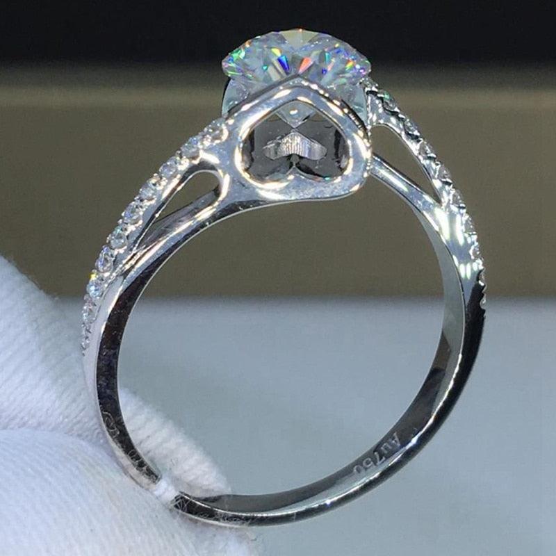 Cute Female Small Zircon Stone Ring Silver Color Wedding Jewelry Promise Engagement Rings (7JW)1(2U81)