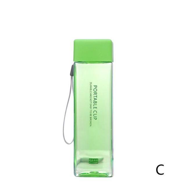 New 500ml Milk Fruit Water Cup - Cute Square Tea For Water Bottles Drink With Rope Sport Heat Resistant (FHB)(1AK1)