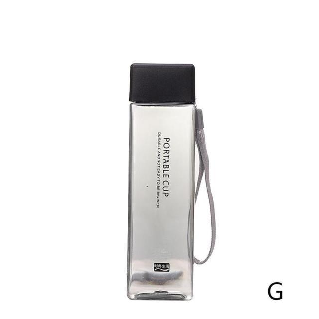 New 500ml Milk Fruit Water Cup - Cute Square Tea For Water Bottles Drink With Rope Sport Heat Resistant (FHB)(1AK1)