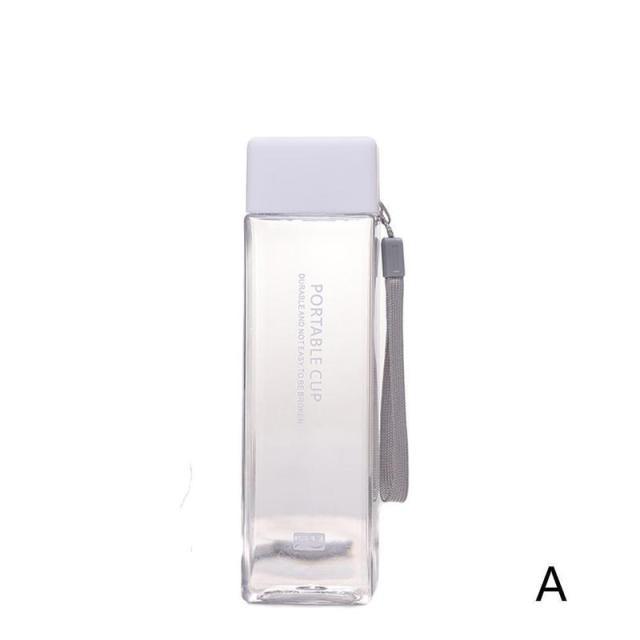 New 500ml Milk Fruit Water Cup - Cute Square Tea For Water Bottles Drink With Rope Sport Heat Resistant (FHB)(1AK1)