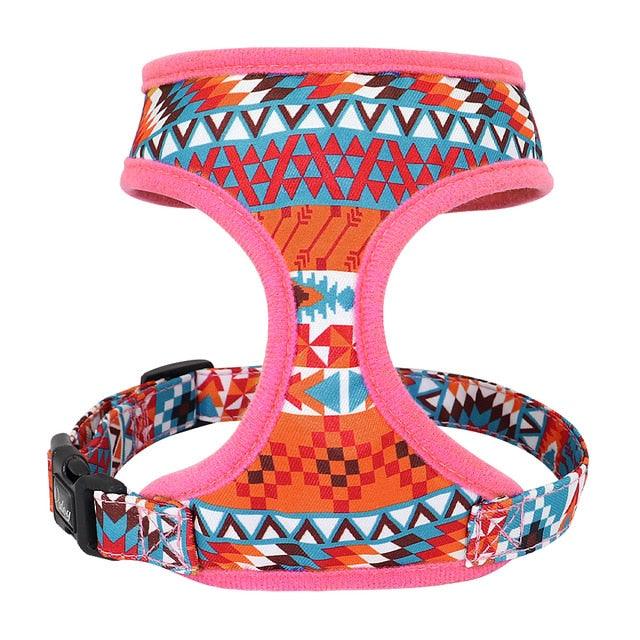 Cute Puppy Cat Harness Adjustable Printed Pet Harness Vest For Small Medium Dogs (3W1)(F70)