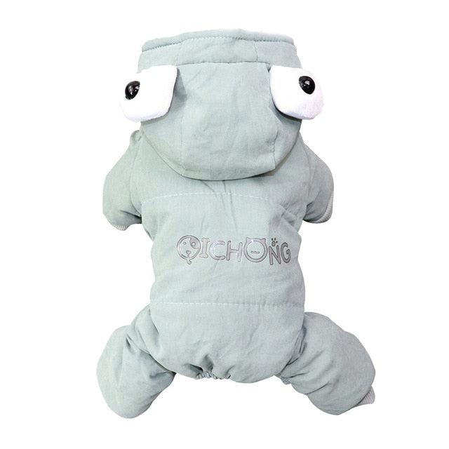 Cute Winter Dog Clothes - Warm Overalls - Dogs Teddy Chihuahua Jumpsuit Fleece Hoodies With Big (2U69)