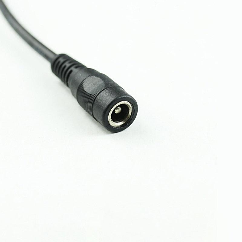 DC Power 4 Way Power Splitter Cable 1 Male to 4 Female Cable for Security CCTV Dome Camera Bullet Camera 5.5 X2.1mm Power Cable (MC8)