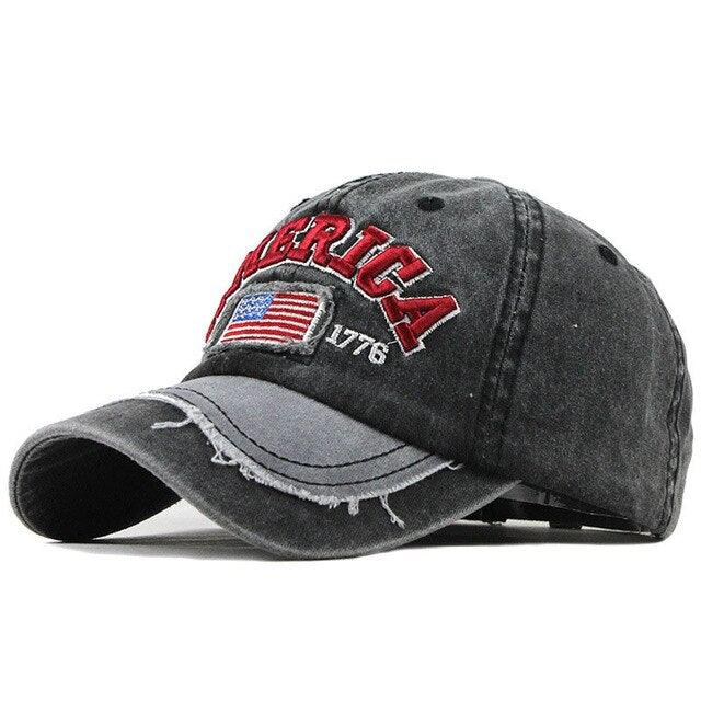 overs Cap - Baseball Cap - Men's Caps Letter Washed Cotton Vintage (2U102)