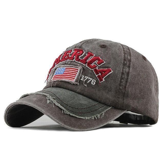 overs Cap - Baseball Cap - Men's Caps Letter Washed Cotton Vintage (2U102)