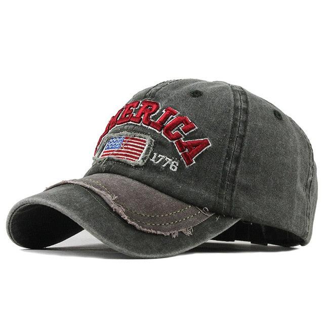 overs Cap - Baseball Cap - Men's Caps Letter Washed Cotton Vintage (2U102)