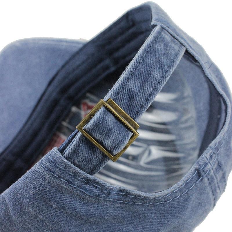 overs Cap - Baseball Cap - Men's Caps Letter Washed Cotton Vintage (2U102)