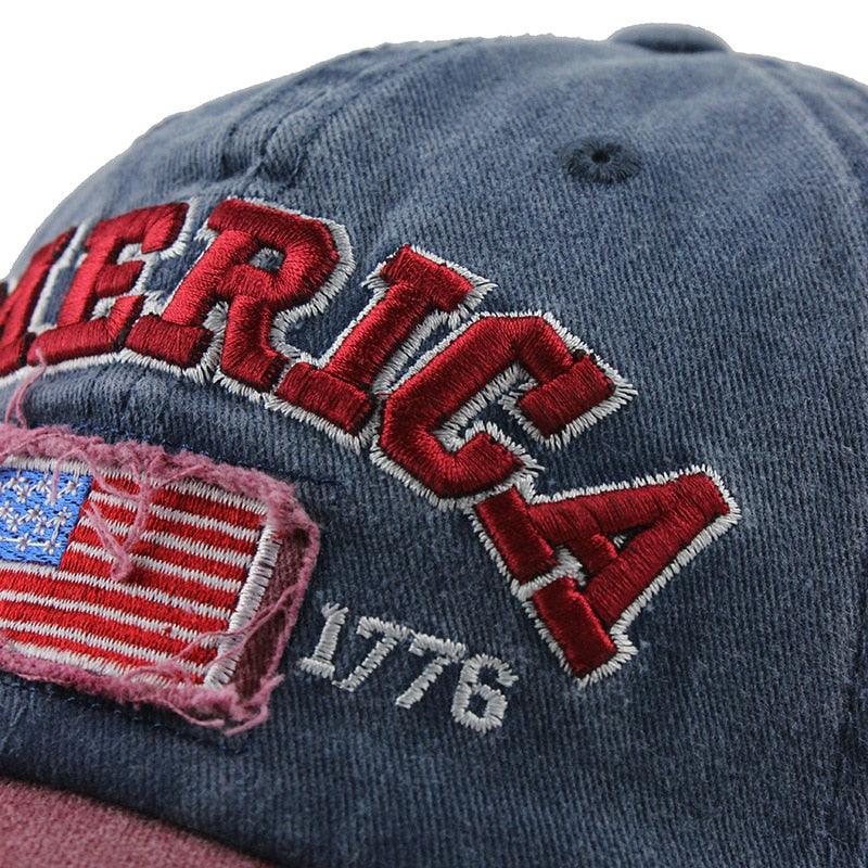 overs Cap - Baseball Cap - Men's Caps Letter Washed Cotton Vintage (2U102)