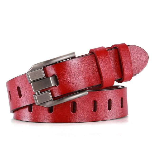 Women's Belt - Genuine Leather Belts - Luxury Retro Strap Fashion High Quality Belt (D44)(4WH1)