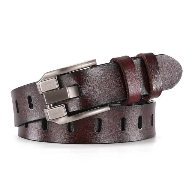 Women's Belt - Genuine Leather Belts - Luxury Retro Strap Fashion High Quality Belt (D44)(4WH1)
