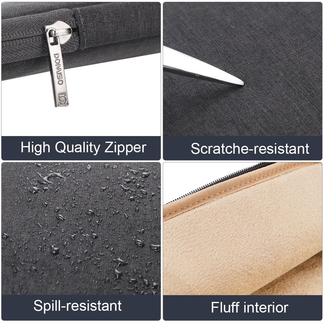 10 11 13 14 15.6 17 Inch Laptop Sleeve Case Water Resistant Notebook Tablet Protective Skin Cover Briefcase Carrying Bag (CA4)