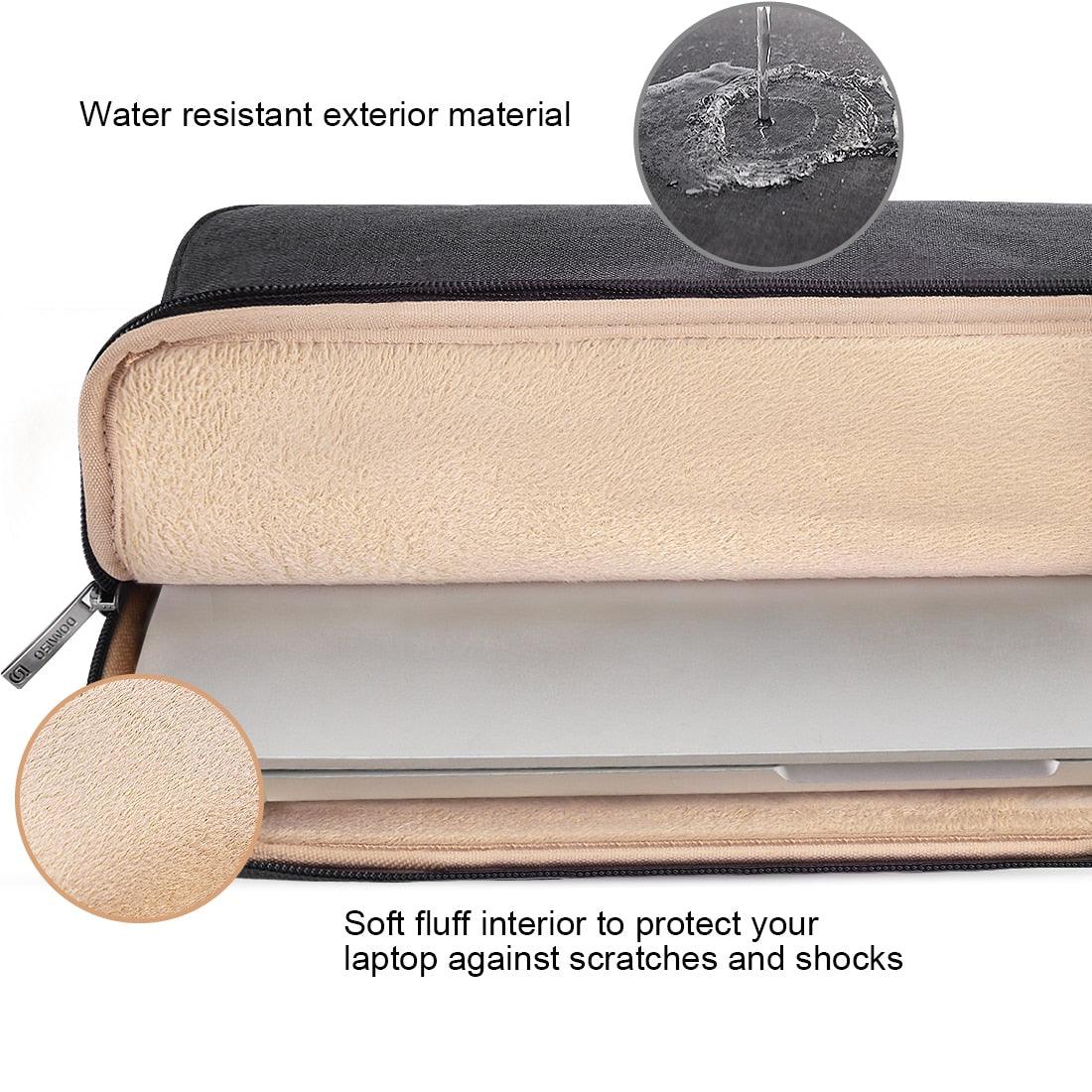 10 11 13 14 15.6 17 Inch Laptop Sleeve Case Water Resistant Notebook Tablet Protective Skin Cover Briefcase Carrying Bag (CA4)