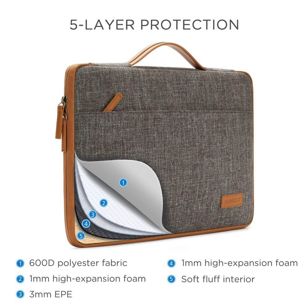 10 11 13 14 15.6 Inch Laptop Bag Canvas Notebook Bag Case Handbag for MacBook Microsoft Surface Lenovo HP (CA4)(F52)