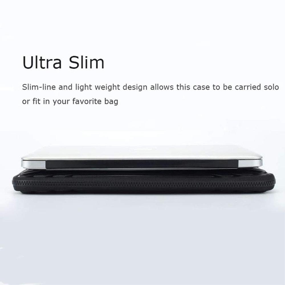 10 13 14 15.6 Inch Shockproof Waterproof Laptop Sleeve with Handle Lightweight Soft EVA Handbag Tablet Case Black (D52)(CA4)