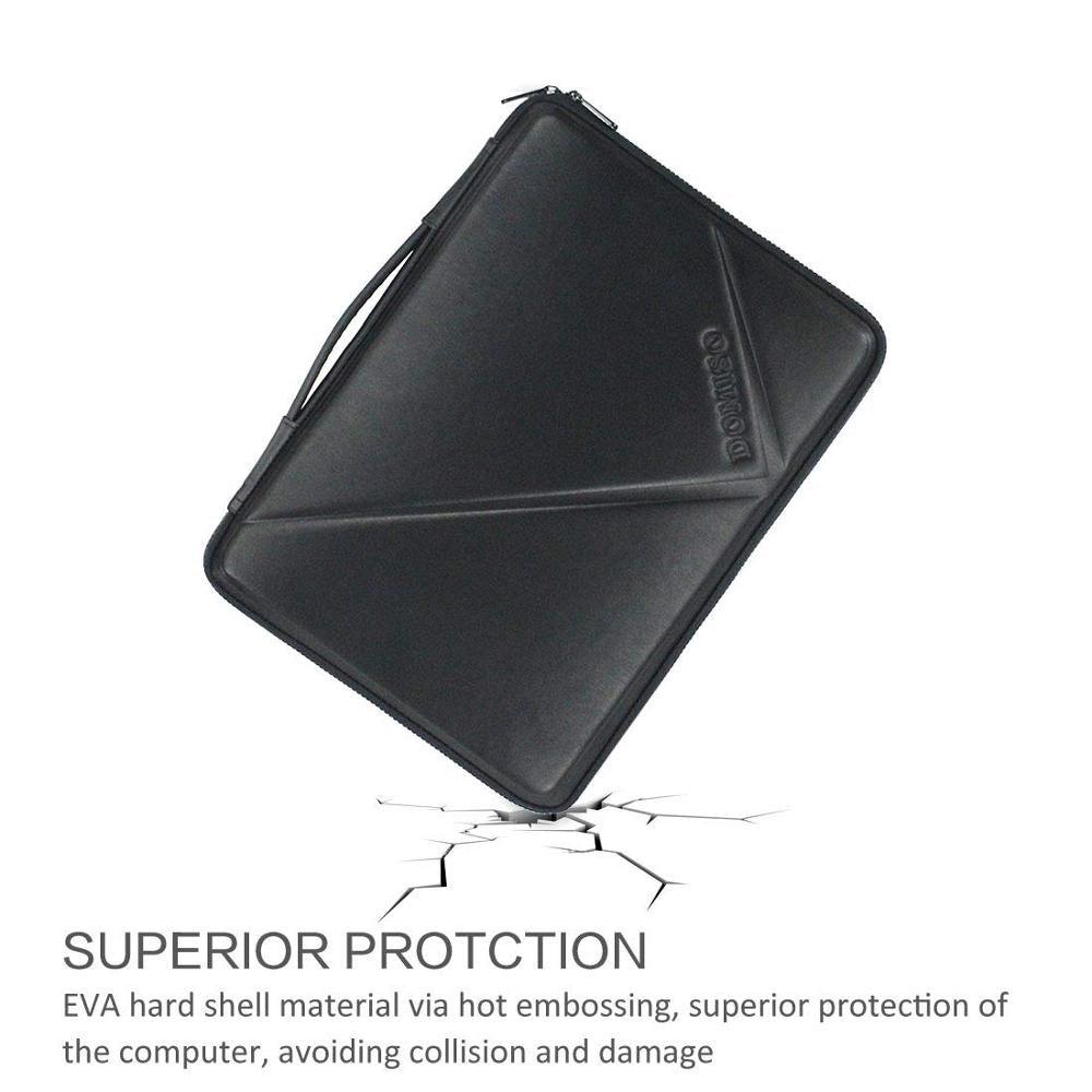 10 13 14 15.6 Inch Shockproof Waterproof Laptop Sleeve with Handle Lightweight Soft EVA Handbag Tablet Case Black (D52)(CA4)