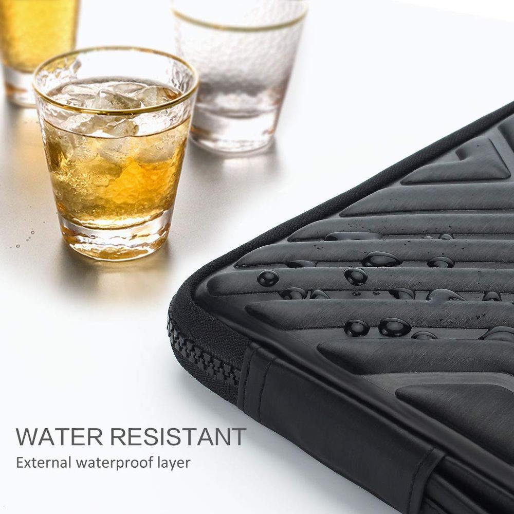 10 13 14 15.6 Inch Shockproof Waterproof Laptop Sleeve with Handle Lightweight Soft EVA Tablet Case for Laptops Black (CA4)