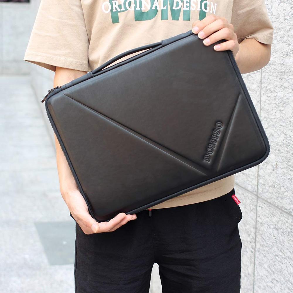 10 13 14 15.6 Inch Shockproof Waterproof Laptop Sleeve with Handle Lightweight Soft EVA Handbag Tablet Case Black (D52)(CA4)