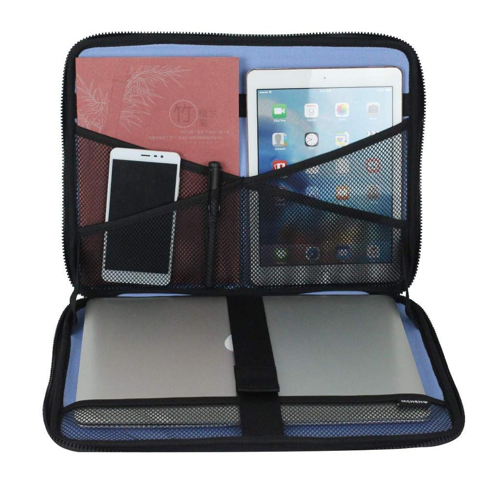 10 13 14 15.6 Laptop Sleeve Bag Hard Shell PU Leather Portable Shockproof Waterproof Business Zipper Travel Case (CA4)(F52)