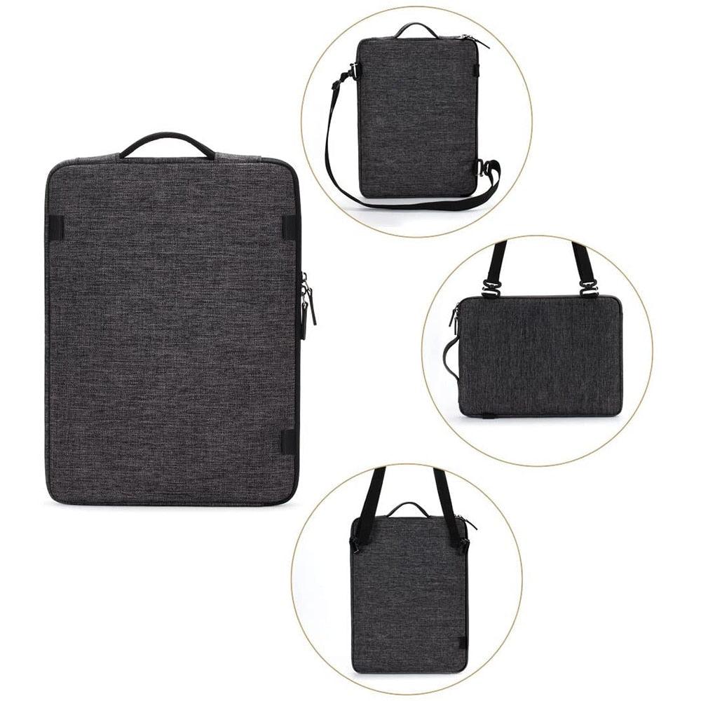 11 13 14 15.6 17.3 Inch Waterproof Laptop Bag Polyester with USB Charging Port Headphone Hole Mutil-use Laptop sleeve (CA4)(F52)
