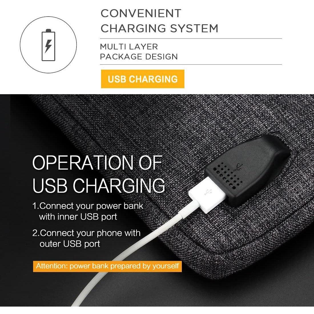 11 13 14 15.6 17.3 Inch Waterproof Laptop Bag Polyester with USB Charging Port Headphone Hole for Lenovo Acer HUAWEI HP (D52)(CA4)
