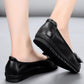 Beautiful Women Mother Genuine Leather Shoes - Flats Slip On - Soft Bow (FS)