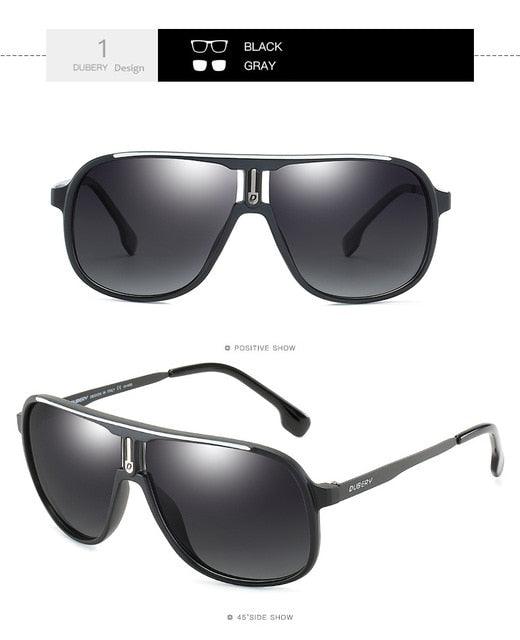 Vintage Sunglasses Polarized Men's Sun Glasses - Square Driving Black 7 Colors Model 107 (MA6)(F102)